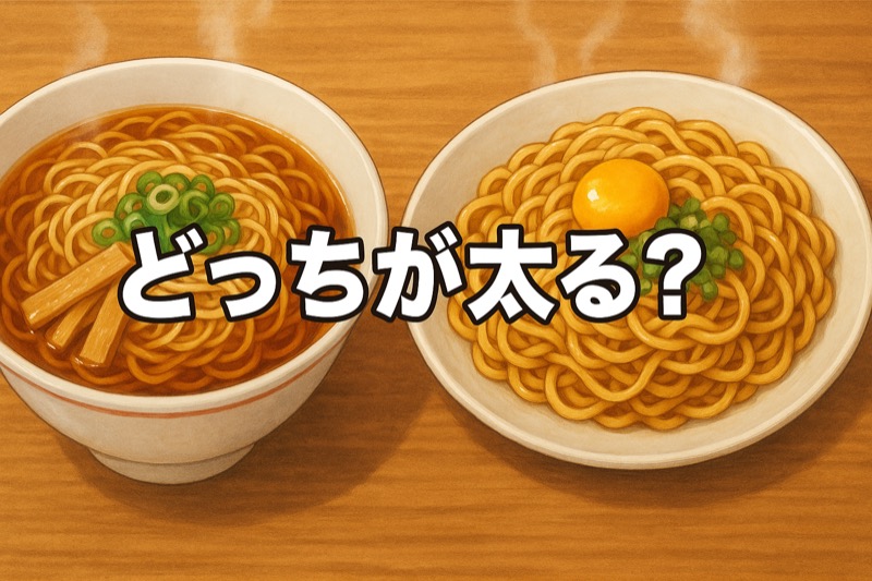 ラーメンと油そばはどっちが太るか検証