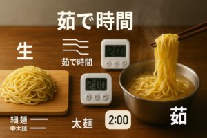 ラーメンの茹で時間
